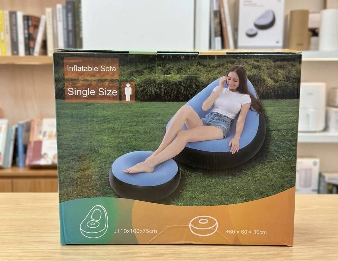 🛋️ مبل بادی یک‌نفره به همراه زیرپایی | راحتی و کاربردی بودن در یک محصول ✨