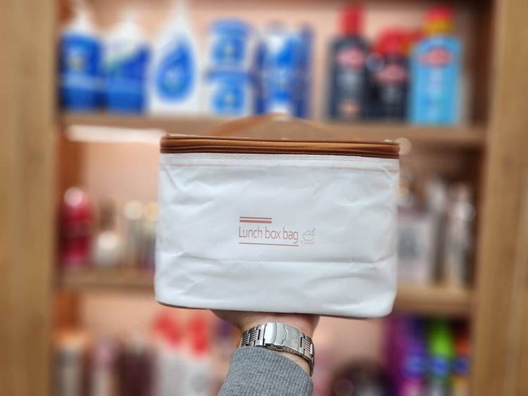 🍱 لانچ باکس ۴ تکه کیفدار | ظرف غذای چندبخشی قابل حمل با کیف مخصوص محل کار، مدرسه و سفر 🎒